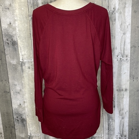 STATE of Mine maroon long sleeve tee with gold lettering. Thankful. Size‎ medium - Picture 3 of 9